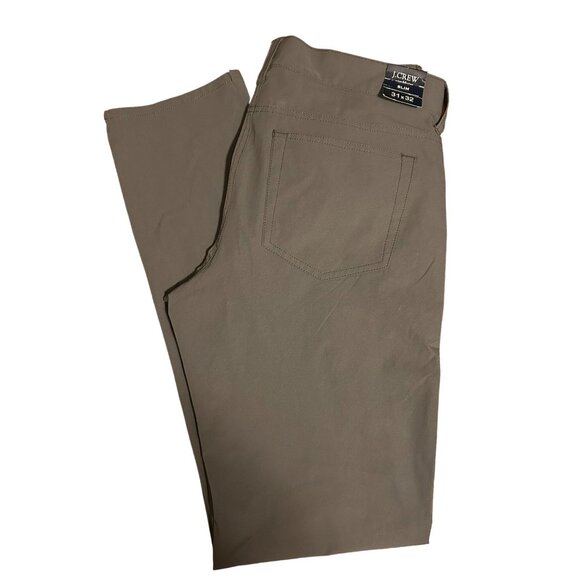 J. Crew Slim-fit tech pant Catskill Green 31X32 - Picture 2 of 5